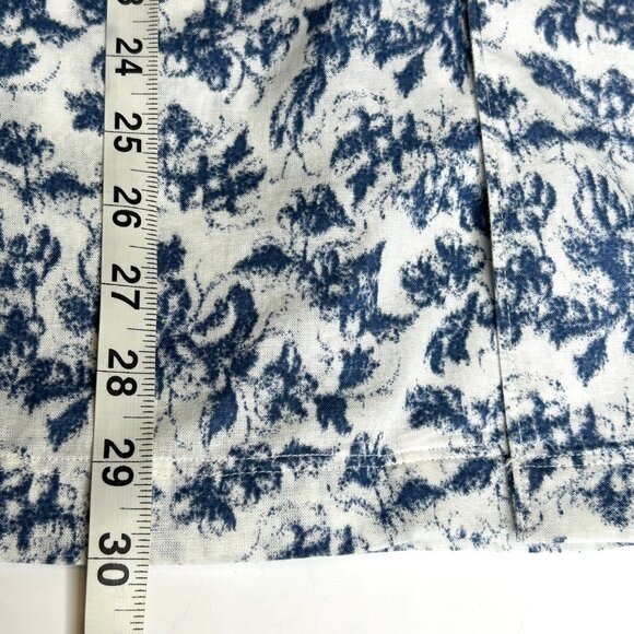 Men's Joseph Abboud XL White Blue Short Sleeve Button Up  Shirt - Picture 8 of 11